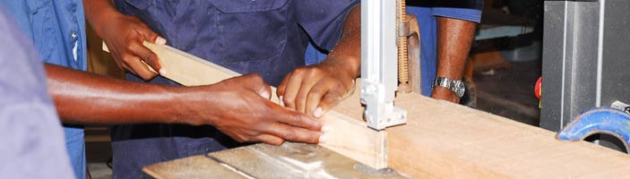 Preparing wood for cuboard construction